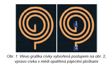 Vytvoření planární (rovinné) cívky na DPS v programu PADS